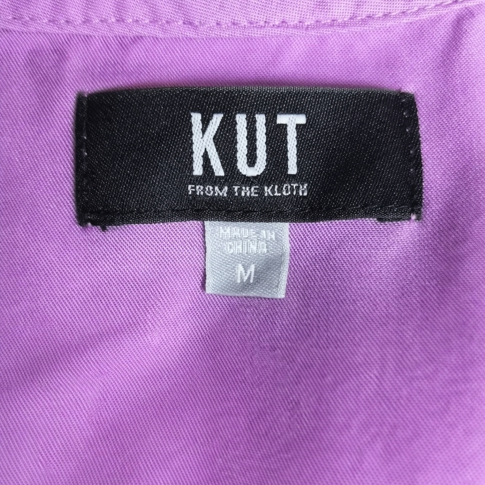 KUT From The Kloth Lavender Ruffle Blouse Womens Medium Boho Feminine Sleeveless - Picture 4 of 8